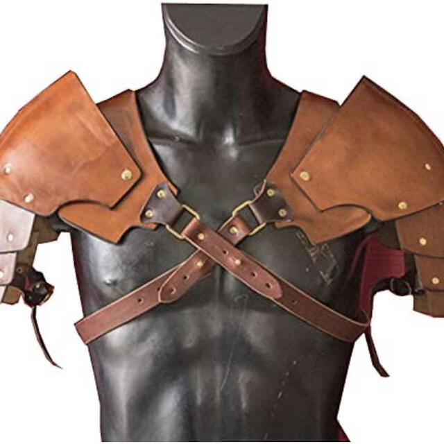 片面 肩鎧 戦士 鎧 甲冑風 肩当て 中世 ショルダーアーマー　傭兵 騎士　新品