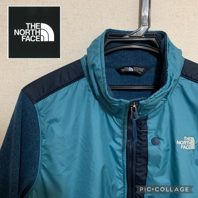 THE NORTH FACE ハーフジップフリースジャケット ブルー　スナップT