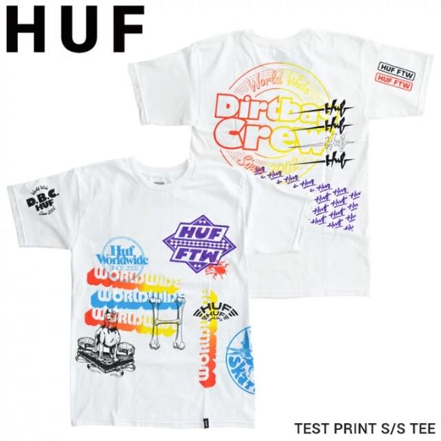 HUF Tシャツ TEST PRINT S/S TEE 半袖 ホワイト M