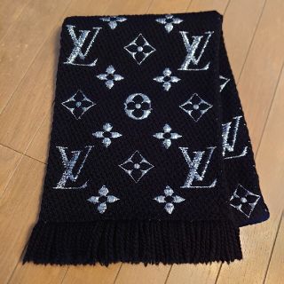 ルイヴィトン(LOUIS VUITTON)の✨極美品✨ルイヴィトン エシャルプ ロゴマニア シャイン ノワール黒マフラー(マフラー/ショール)