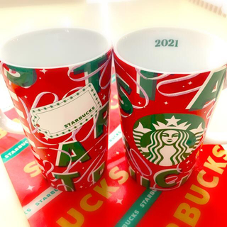 スターバックスコーヒー(Starbucks Coffee)のスターバックス  ホリデー2021マグ レッドカップ(2個)(グラス/カップ)