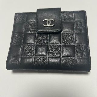 シャネル(CHANEL)の値下げ！シャネル　CHANEL 財布 アイコンシリーズ　2つ折り　ブラック 本物(財布)