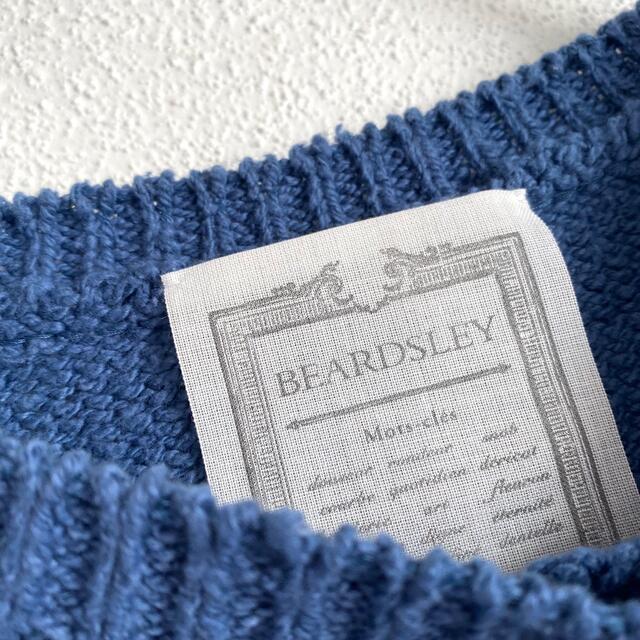 BEARDSLEY(ビアズリー)の新品 BEARDSLEY ビアズリー 裾フリルニット ブルーグレー 日本製 レディースのトップス(ニット/セーター)の商品写真