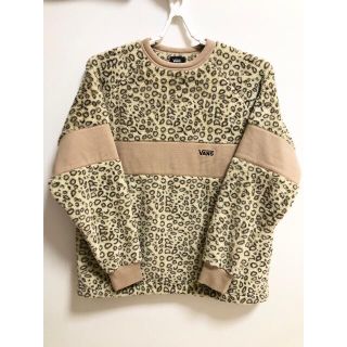 ヴァンズ(VANS)のバンズ　Panel Crew Fleece ボア フリース LEOPARD (スウェット)