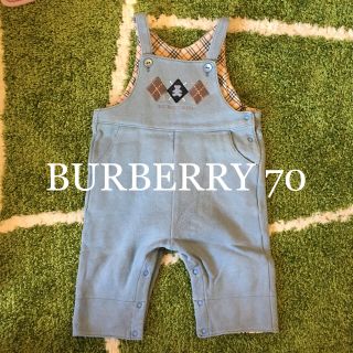 バーバリー(BURBERRY)のBURBERRY オーバーオール 男の子 70(カバーオール)