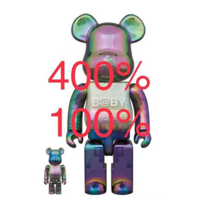 BE@RBRICK CLEAR BLACK CHROME 100% & 400%フィギュア