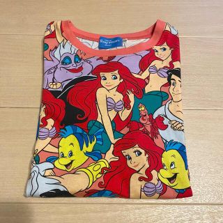 ディズニー(Disney)のdisney ディズニー アリエル 総柄 Tシャツ 150(Tシャツ/カットソー)