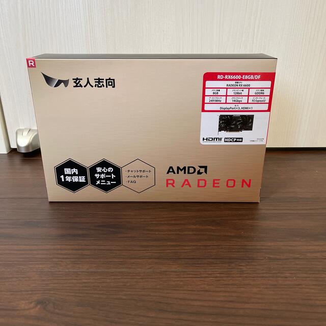 【新品未開封】玄人志向 グラフィックボード RD-RX6600-E8GB/DF