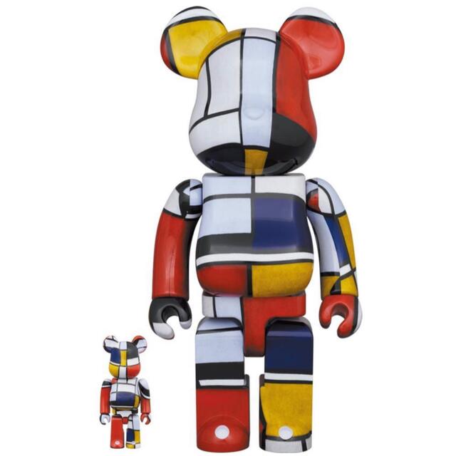 ハンドメイドBE@RBRICK Piet Mondrian 100％ & 400％ ベアブリ