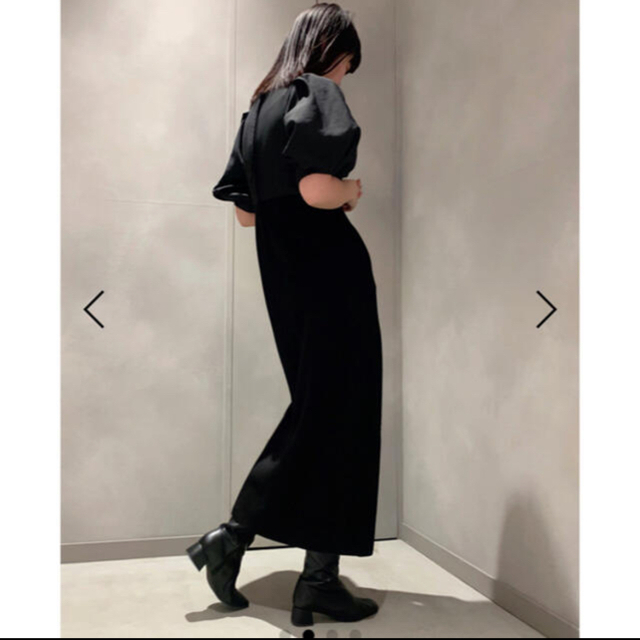 styling/ 神崎恵の通販 by hana's shop｜ラクマ スクエアネックドッキングワンピース 黒 