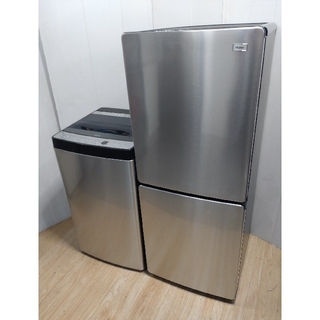 494A 冷蔵庫　小型　一人暮らし　洗濯機　シルバーセット　希少品　ハイアール