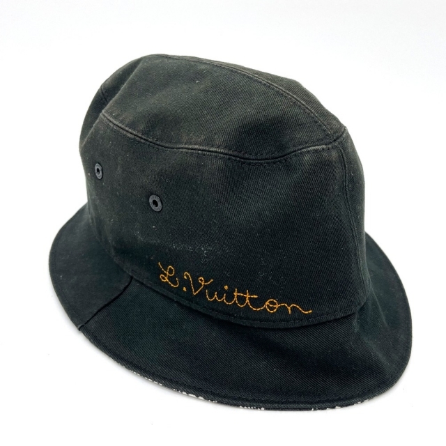 人気ブランド新作豊富 MP2947 ダミエ ボネ・ディストーテッド VUITTON LOUIS ルイヴィトン - VUITTON LOUIS ハット ブラック コットン 帽子 その他