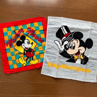 ディズニー(Disney)の【新品未使用】Disney ミッキー ハンドタオル 2枚セット(ハンカチ)