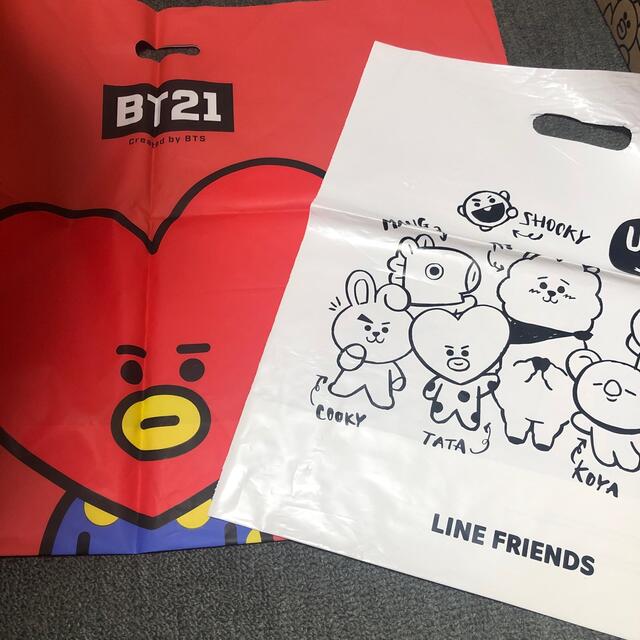 防弾少年団(BTS)(ボウダンショウネンダン)のBT21 LINE FRIENDS ショッパー エンタメ/ホビーのCD(K-POP/アジア)の商品写真