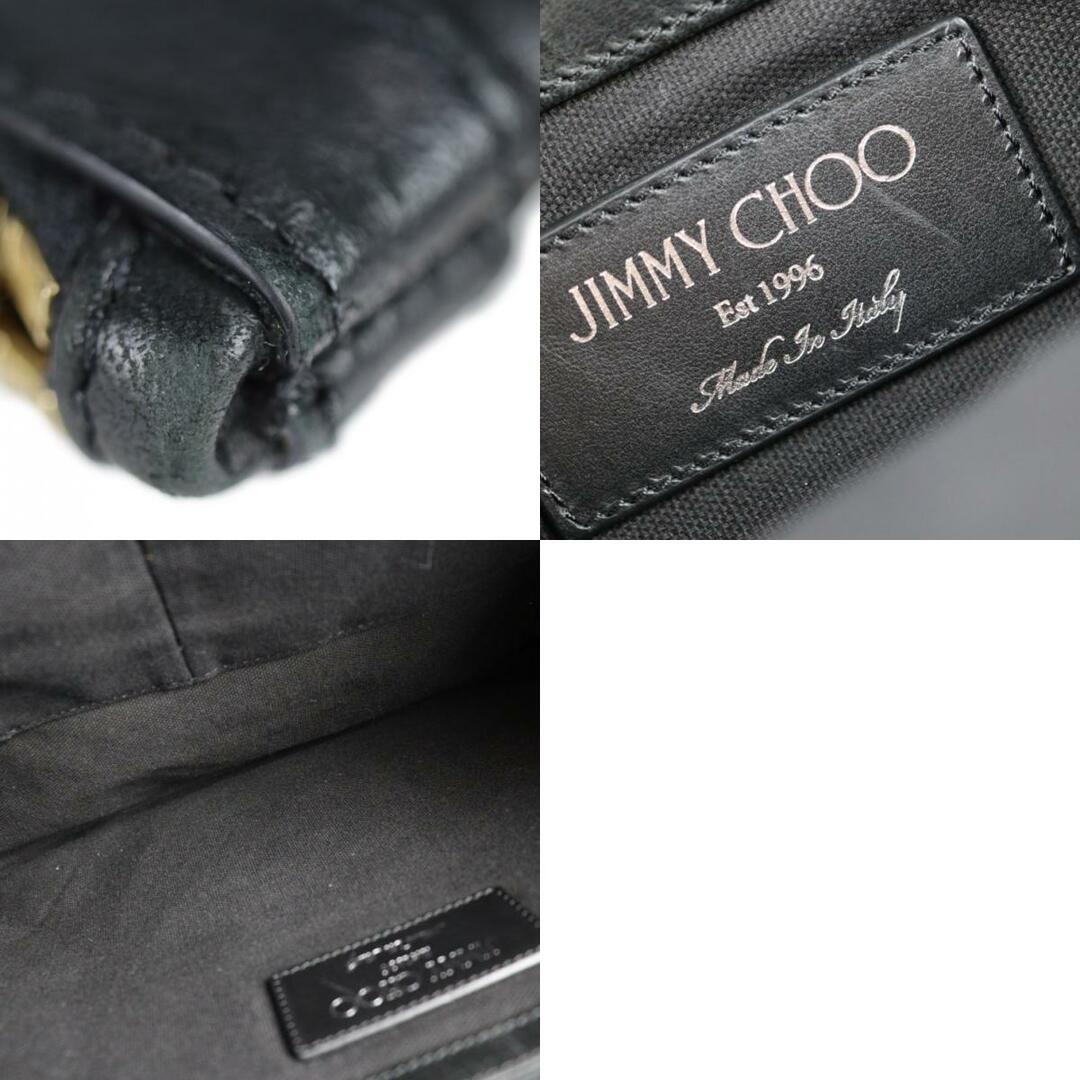 JIMMY CHOO(ジミーチュウ)のJIMMY CHOO ジミーチュウ DEREK デレク  セカンドバッグ  レザー   ブラック ゴールド金具  スター スタッズ クラッチバッグ ポーチ 【本物保証】 メンズのバッグ(セカンドバッグ/クラッチバッグ)の商品写真