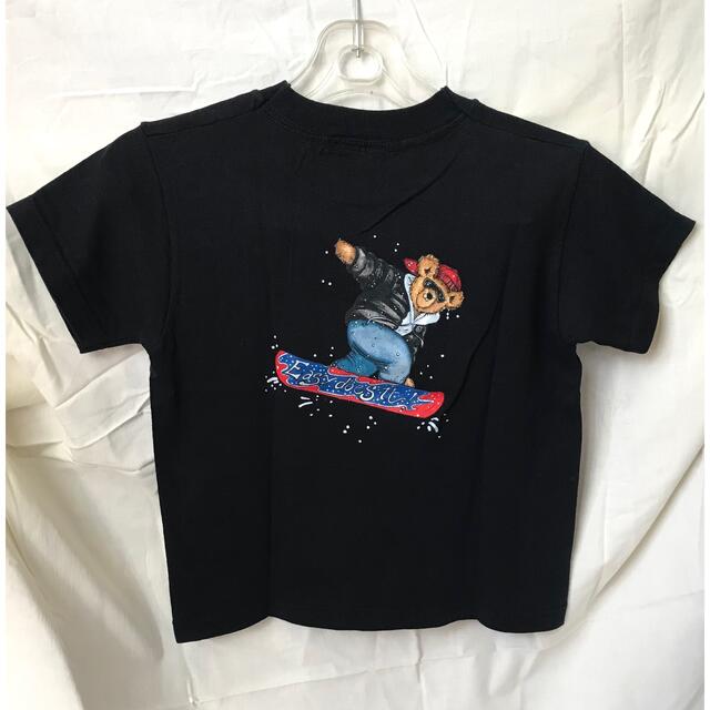小さめ　Tシャツ　子供　キッズ用にも　黒　ブラック　テディベア　ロンドン　 レディースのトップス(Tシャツ(半袖/袖なし))の商品写真