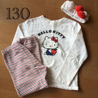 ユニクロ(UNIQLO)のユニクロ＊スウェット パジャマ キティちゃん 130(パジャマ)