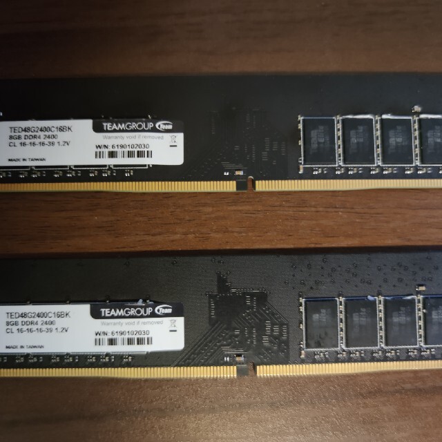 PC/タブレットPCメモリ DDR4 2400 8GB✕2 16GB