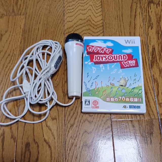 Wii(ウィー)のWii♥️JOYSOUNDカラオケ　マイク付き エンタメ/ホビーのゲームソフト/ゲーム機本体(家庭用ゲームソフト)の商品写真