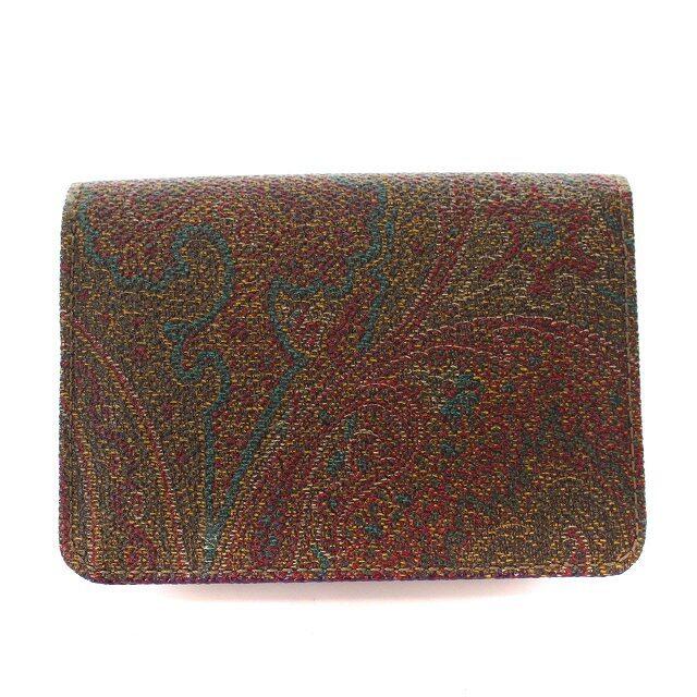 ETRO - エトロ ETRO カードケース 名刺入れ 二つ折り ペイズリー柄