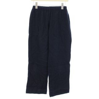 フォグリネンワーク(fog linen work)のフォグリネンワーク パンツ スラックス ガウチョ イージー ウール 麻混 紺(その他)