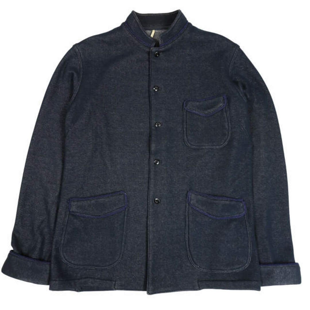 m's braque エムズブラック 日本製 STAND COLLAR CHINA SHIRTS JACKET スタンドカラーチャイナシャツジャケット 162311 38 ネイビー インディゴ染め アウター【m's braque】