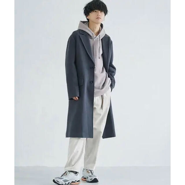 【WYM LIDNM】PE MELTON CHESTER COAT リドム　S メンズのジャケット/アウター(チェスターコート)の商品写真