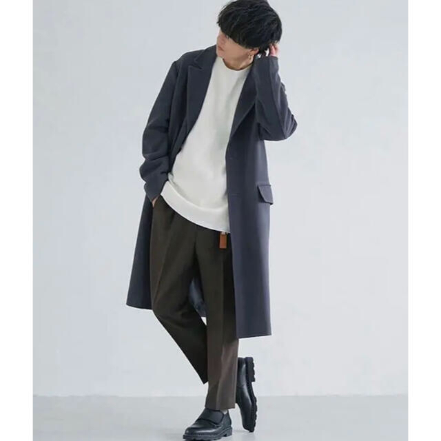 【WYM LIDNM】PE MELTON CHESTER COAT リドム　S メンズのジャケット/アウター(チェスターコート)の商品写真