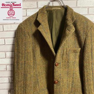 ハリスツイード(Harris Tweed)の90s 古着 ハリスツイード テーラードジャケット くるみボタン ヴィンテージ(テーラードジャケット)