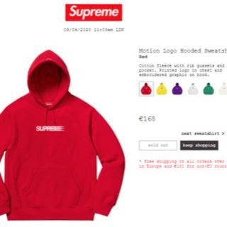シュプリーム(Supreme)のDAI様専用　Motion Logo Hooded Sweatshirt (パーカー)