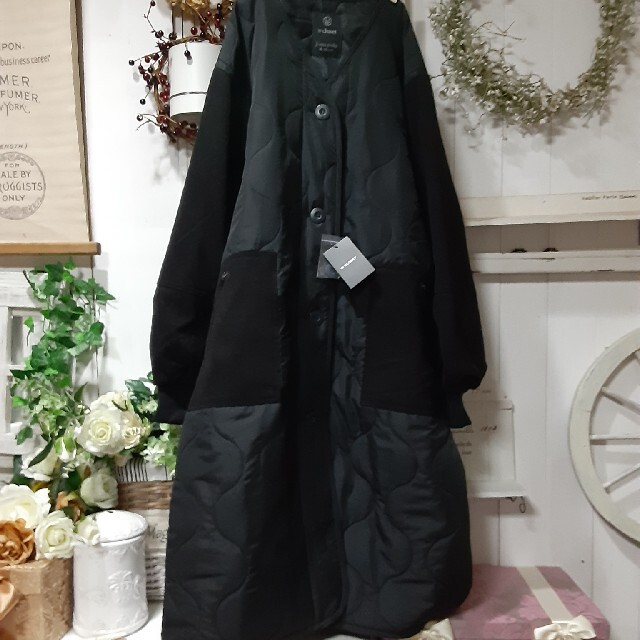 w closet ひょうたんキルティングコート アイボリー grw.com.mx