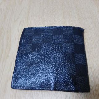 ルイヴィトン(LOUIS VUITTON)の正規品　ルイヴィトン　二つ折り財布　ダミエ　黒(折り財布)