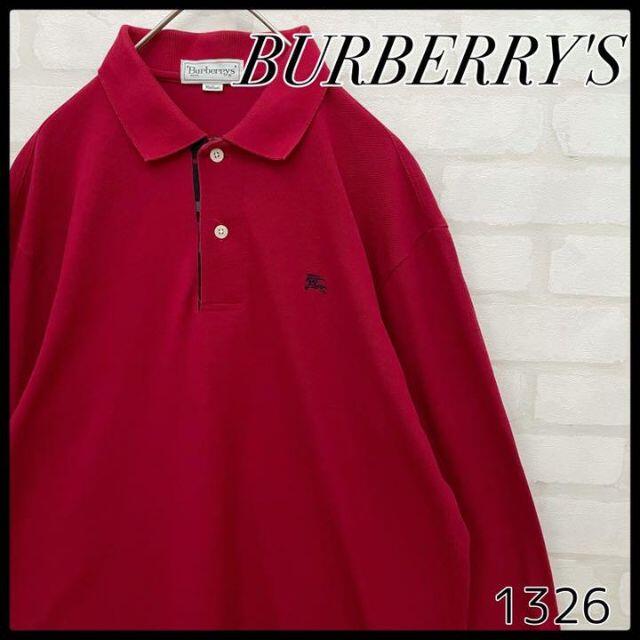 BURBERRY(バーバリー)の【入手困難】BURBERRY'S バーバリーズ 長袖ポロシャツ レッド Mサイズ メンズのトップス(ポロシャツ)の商品写真