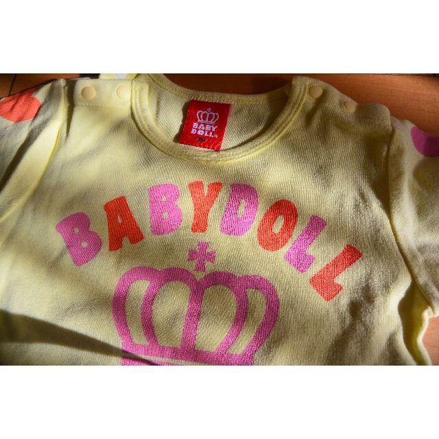 BABYDOLL(ベビードール)のbabydollベビードール☆ロンパース70＆トレーナ80＆スタイ3点セット キッズ/ベビー/マタニティのベビー服(~85cm)(ロンパース)の商品写真