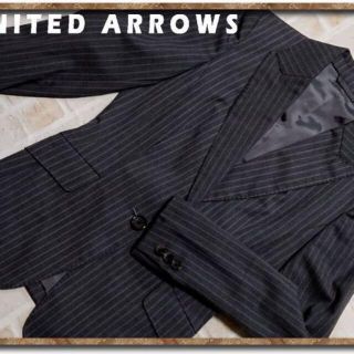 ユナイテッドアローズ(UNITED ARROWS)のユナイテッドアローズ　1釦ストライプジャケット　ブレザー　グレー(テーラードジャケット)