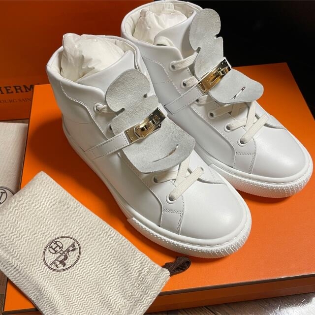 専用エルメス HERMES　レディススニーカー　デイ　カーフ　白　36　新品