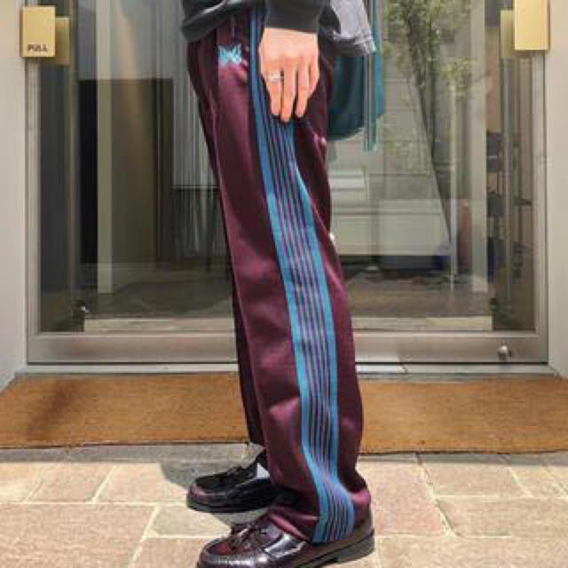 Needles トラックパンツ ストレート ブルー レッド-