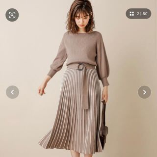 ナチュラルクチュール(natural couture)の【ゆう様専用】ナチュラルクチュール＊配色ニットワンピース(ロングワンピース/マキシワンピース)