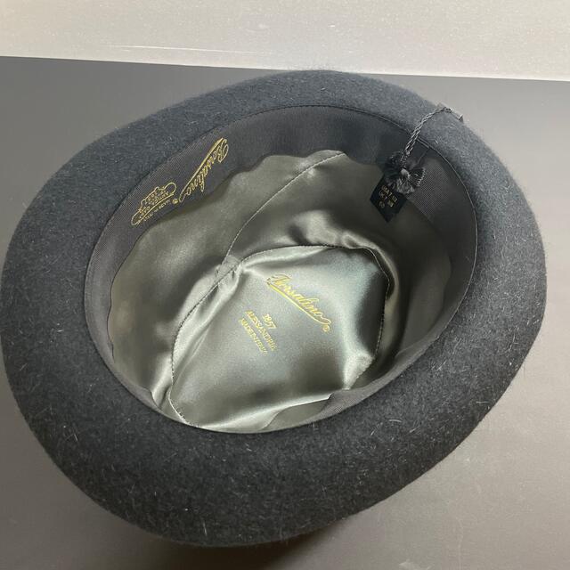 新品未使用箱付 ボルサリーノ lock&co ダブルネーム ハット ブラック
