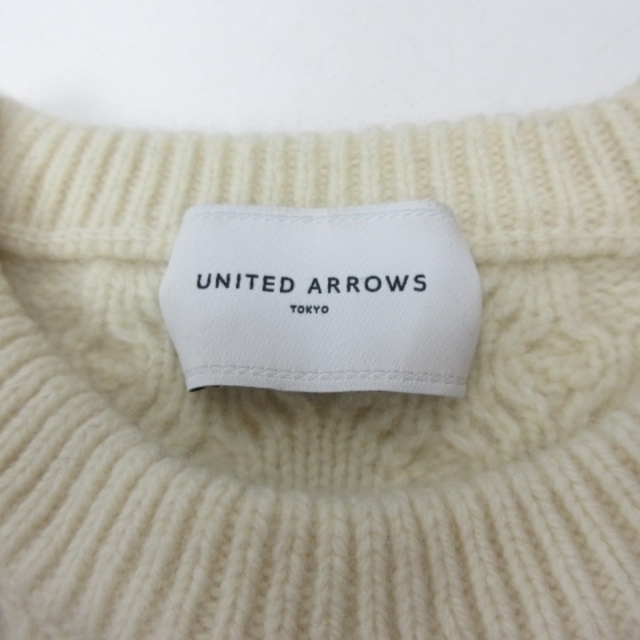 UNITED ARROWS(ユナイテッドアローズ)のユナイテッドアローズ UNITED ARROWS ケーブルニット アイボリー レディースのトップス(ニット/セーター)の商品写真
