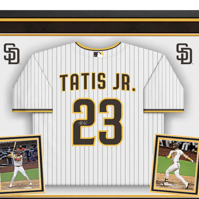 再出品【完売品】タティスJR選手 直筆サイン入りユニフォーム 特装額縁