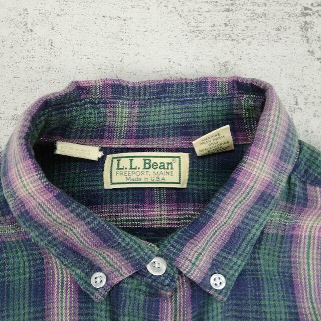 L.L.Bean(エルエルビーン)のL.L.Bean エルエルビーン チェックシャツ USA製 レディースのトップス(シャツ/ブラウス(長袖/七分))の商品写真