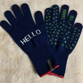 マーモット(MARMOT)の＜四角友里コラボ＞W’s HELLO Knit Gloveネイビー ONEサイズ(登山用品)