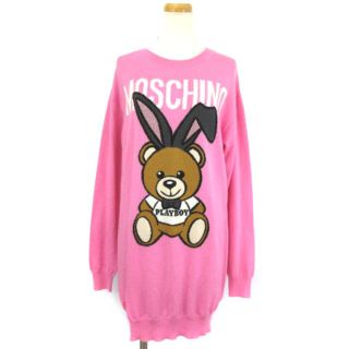 MOSCHINO コットンニットワンピース ベア