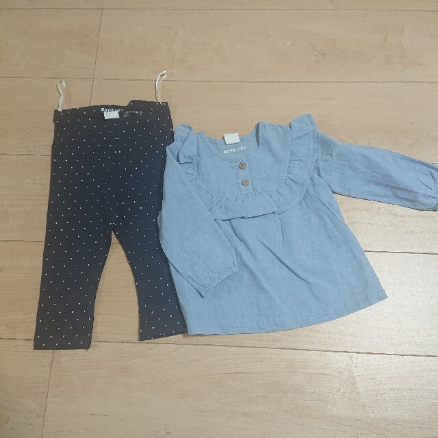 H&M(エイチアンドエム)のＨ&Ｍ 女のコセットアップ キッズ/ベビー/マタニティのベビー服(~85cm)(トレーナー)の商品写真