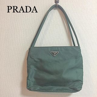 プラダ(PRADA)ナイロングリーンショルダーバッグ