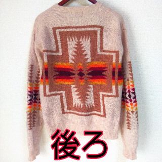 ペンドルトン(PENDLETON)の【PENDLETON】ネイティブ柄ニット，セーター ベージュ アメカジ(ニット/セーター)