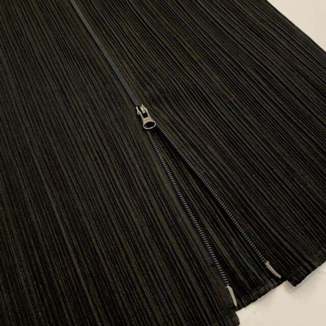 PLEATS PLEASE ISSEY MIYAKE(プリーツプリーズイッセイミヤケ)の【美品】プリーツプリーズ イッセイミヤケ ダブルジップ プリーツ スカート 黒 レディースのスカート(ロングスカート)の商品写真