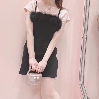 lilLilly - lillilly リルリリー ファーキャミワンピ ブラックの通販