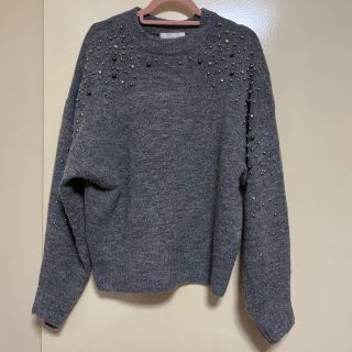 エイチアンドエム(H&M)のH&M ビジュー付きニット(ニット/セーター)